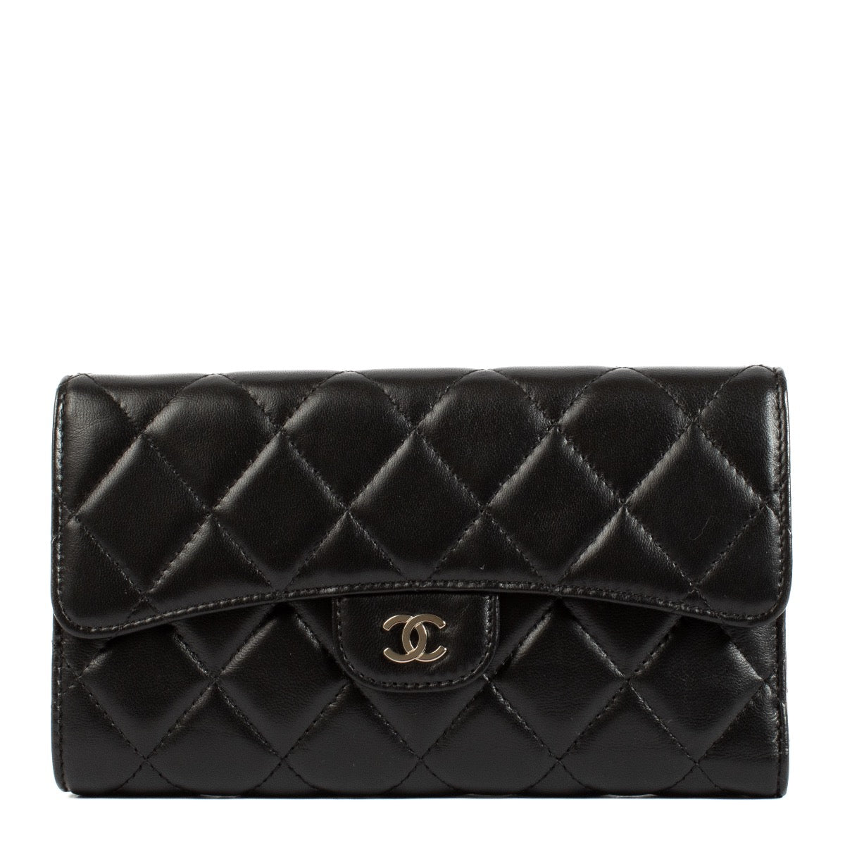 Authentic second hand Chanel Black Classic Long Wallet on Labellov.com