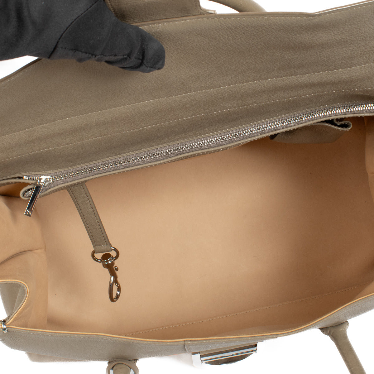 Delvaux Brillant Double Poignée Sellier Tourterelle tas