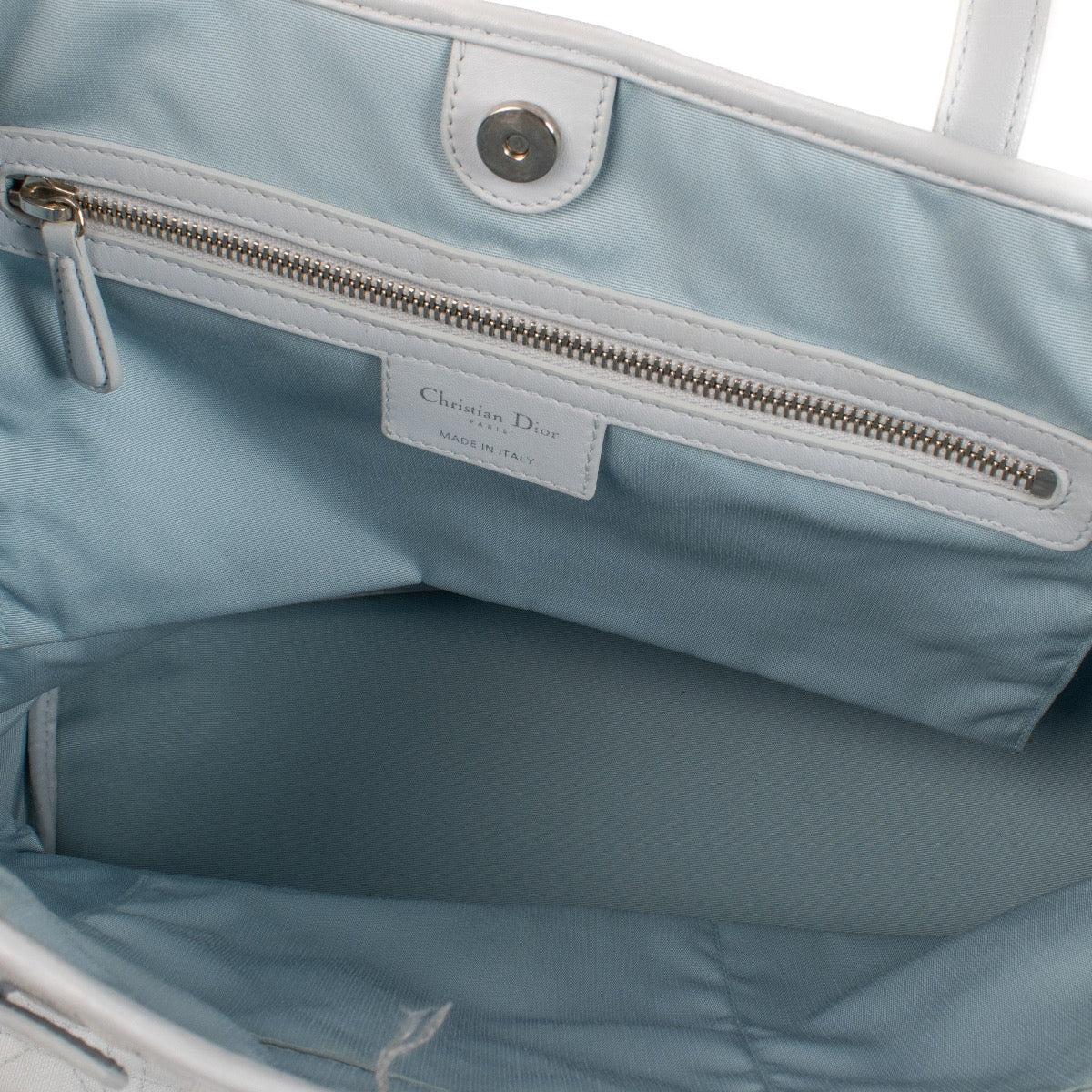 Buy authentic second hand Christian Dior Blue Soft Lady Dior Tote at Labellov.com