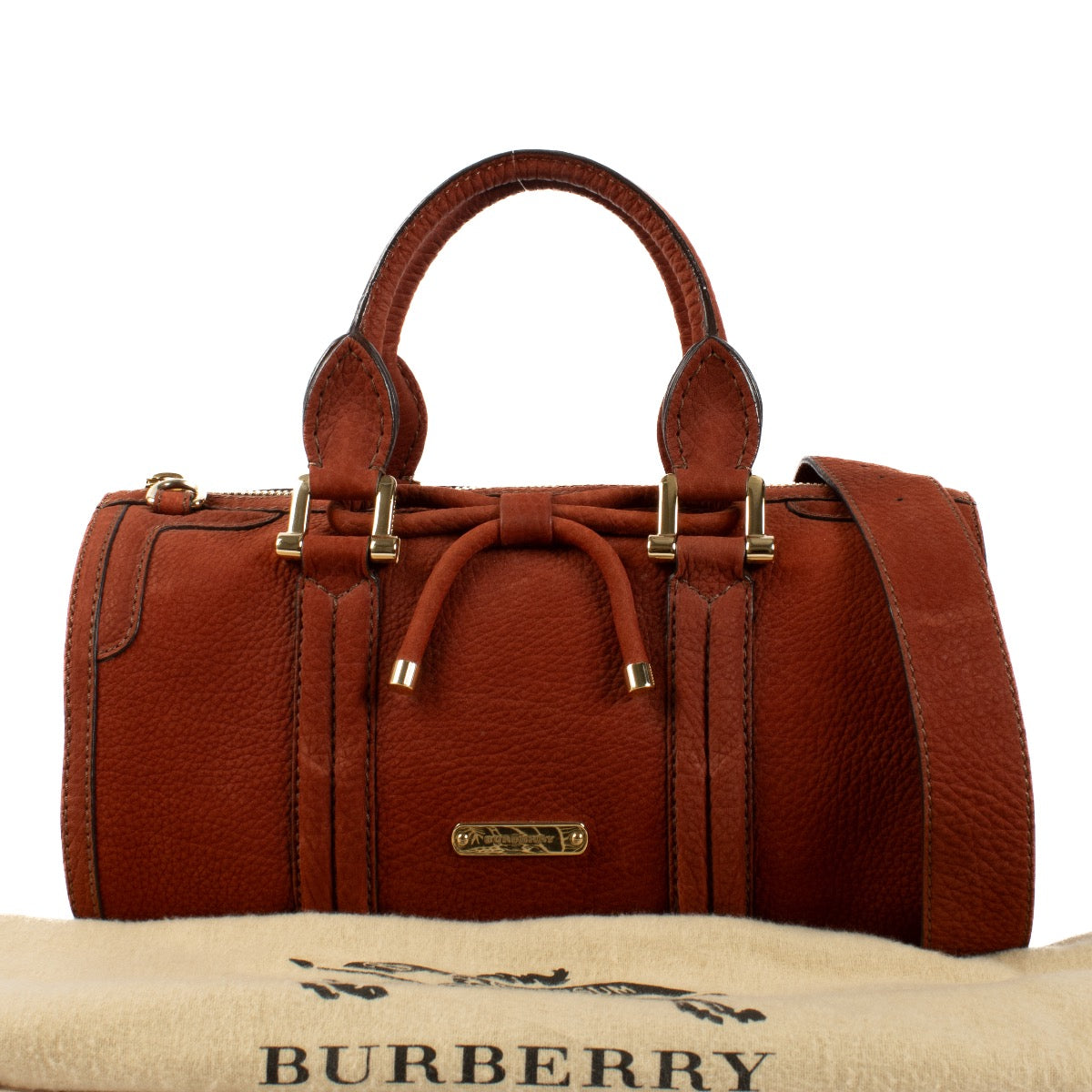 shop 100% authentic second hand Burberry Terracotta Nubuck Boston Bag on Labellov.com