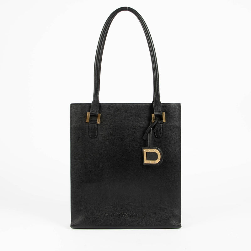 Delvaux Le Jeff black leather shoulder bag minimalist luxury