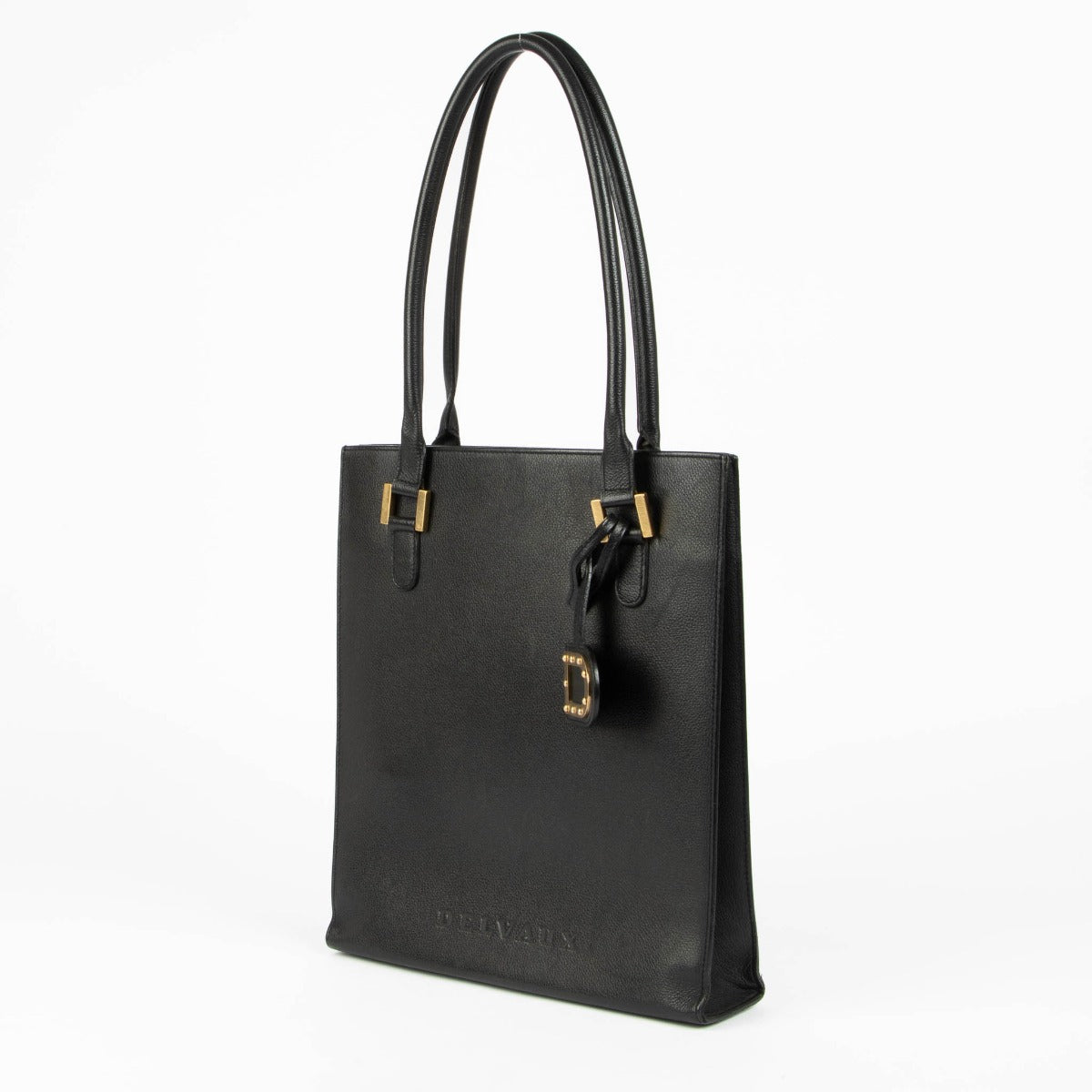 Delvaux Le Jeff black leather shoulder bag minimalist luxury
