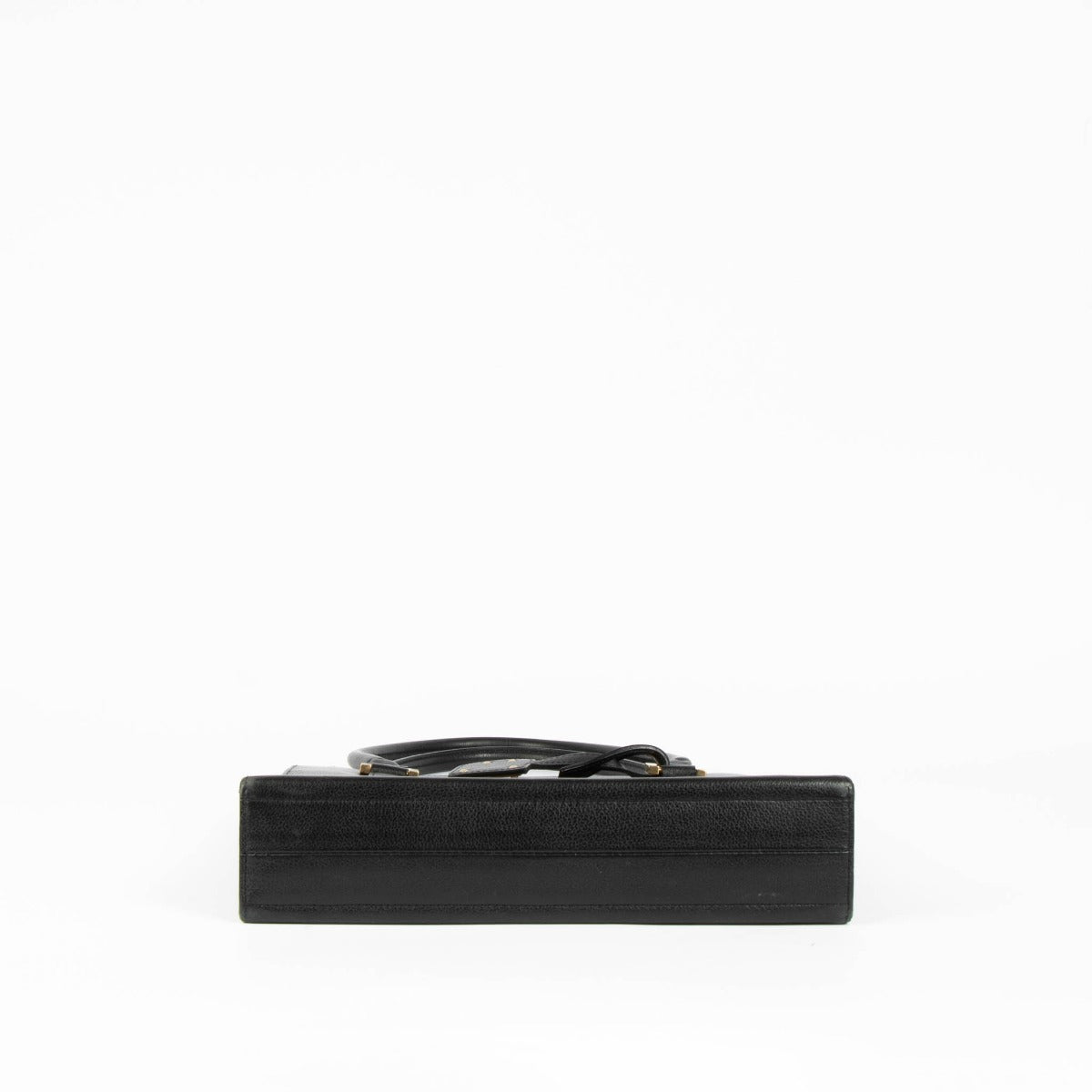 Delvaux Le Jeff black leather shoulder bag minimalist luxury