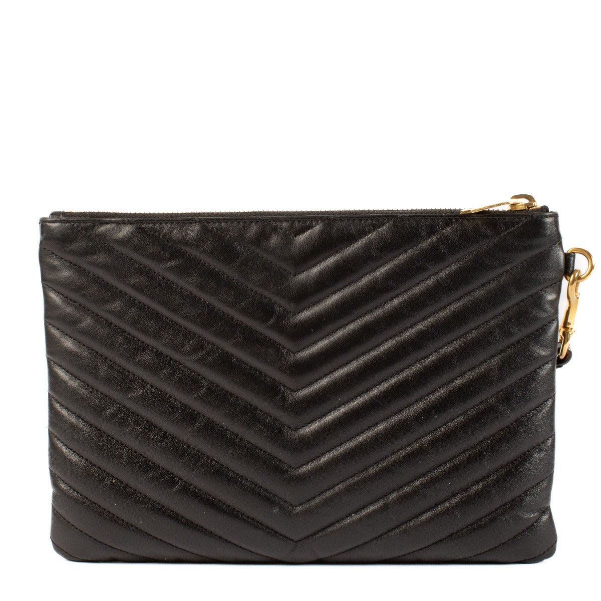 Saint Laurent Zwarte Matelassé Cassandre A5 Etui