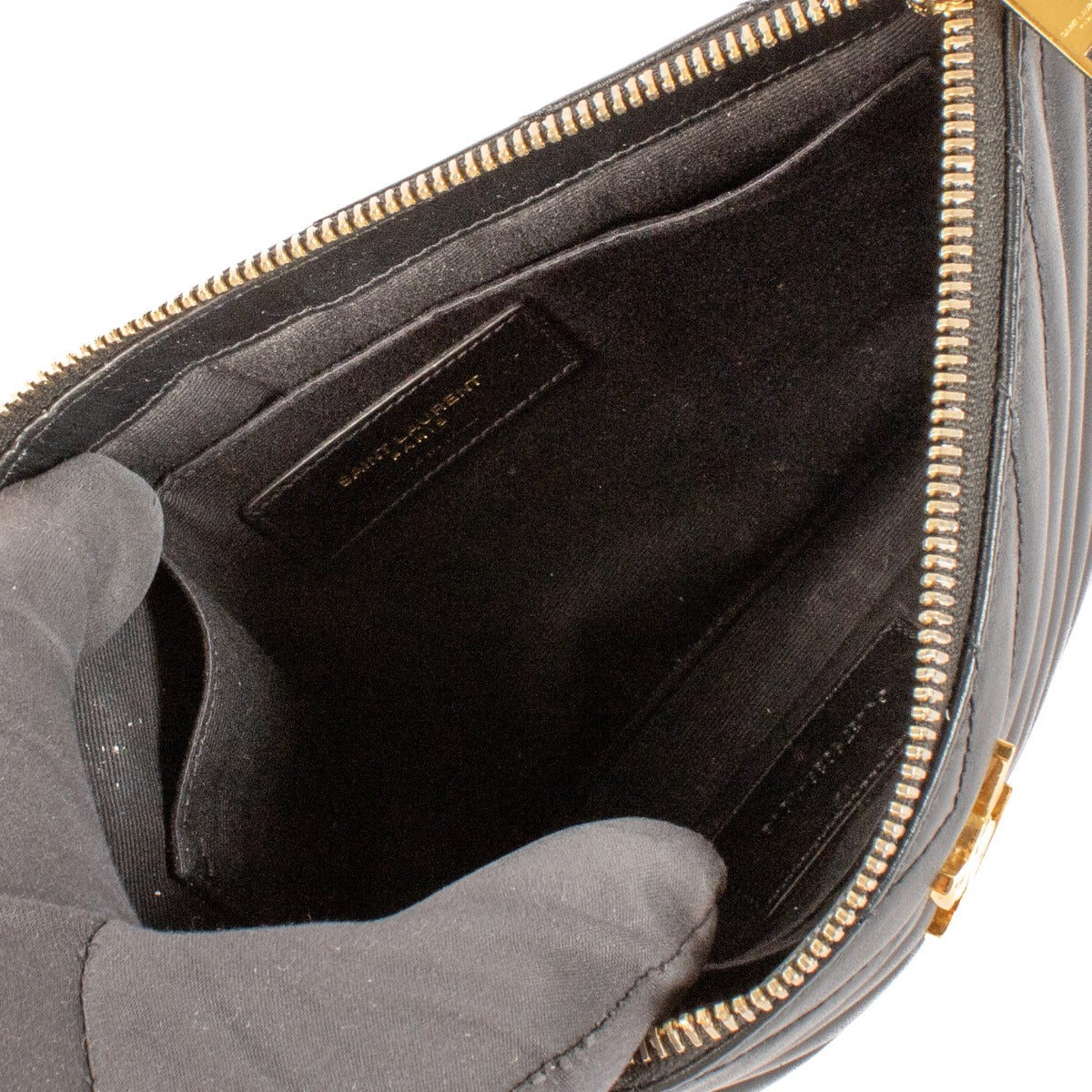 Saint Laurent Zwarte Matelassé Cassandre A5 Etui