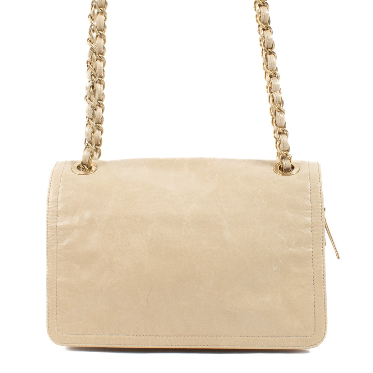 Shop 100% Authentic Secondhand Chanel Beige Lambskin Shoulder Bag on Labellov.com