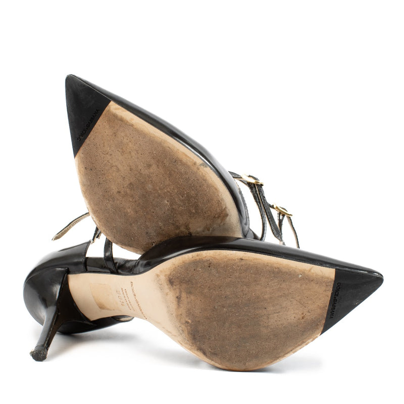 shop 100% authentic second hand Dolce & Gabbana Black Strappy Pumps - Size 38 1/2 on Labellov.com