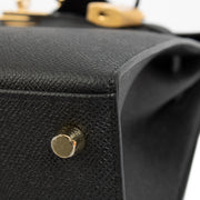 2024 Hermès Kelly Sellier 25 Noir Veau Epsom