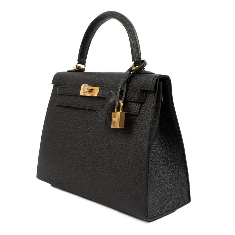 2024 Hermès Kelly 25 Black Epsom GHW