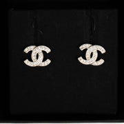 Authentic pre-loved Chanel 18V Crystal CC Earrings on Labellov.com