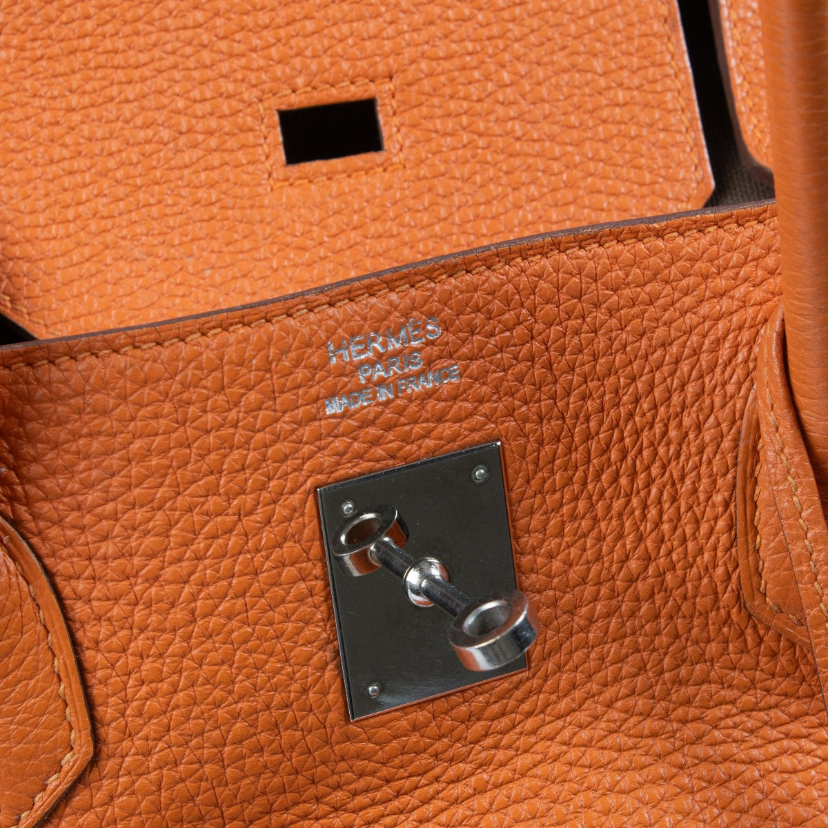 Hermès Birkin 40 Orange Taurillon Clemence PHW