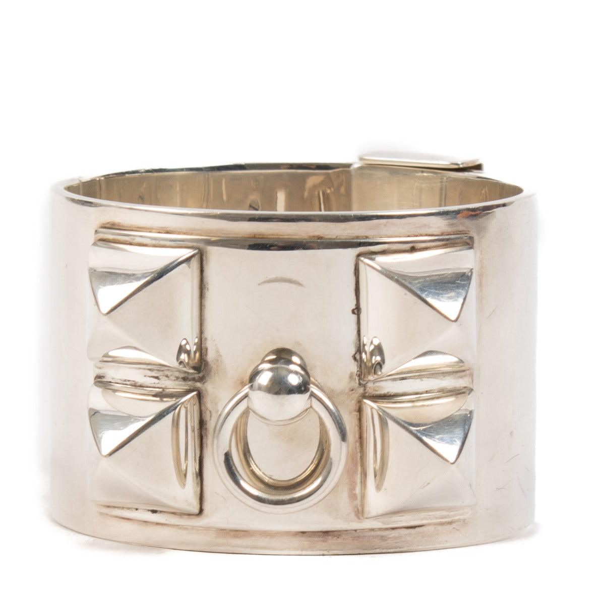 Hermès Sterling Silver Collier de Chien Bracelet
