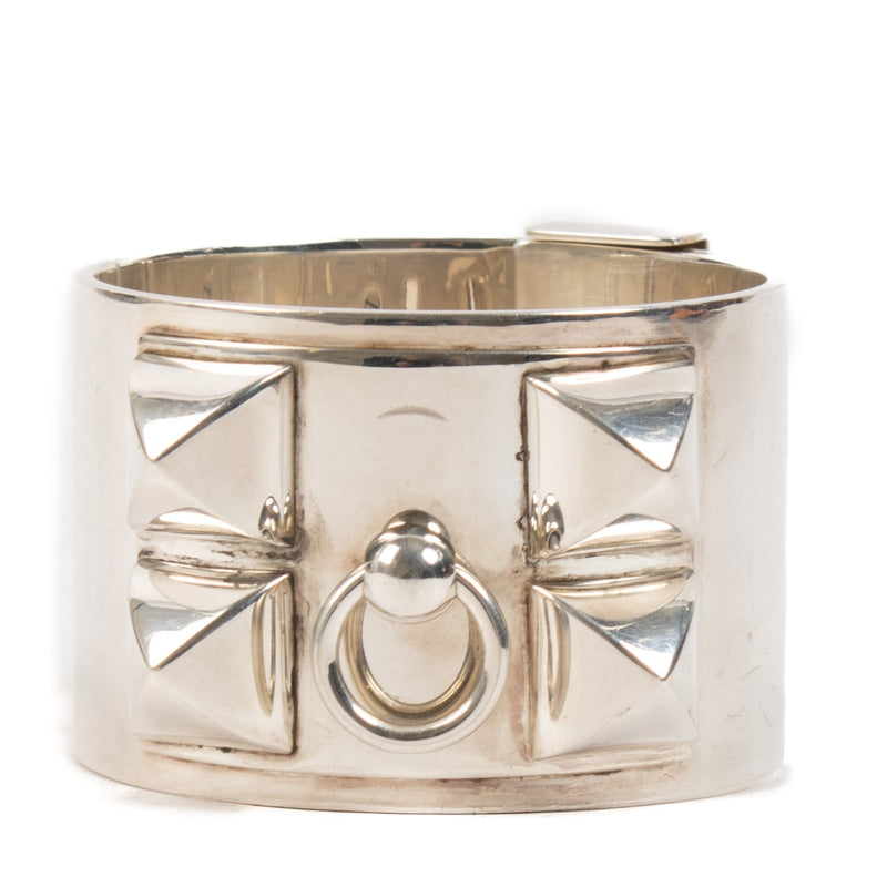 Hermès Sterling Silver Collier de Chien Bracelet