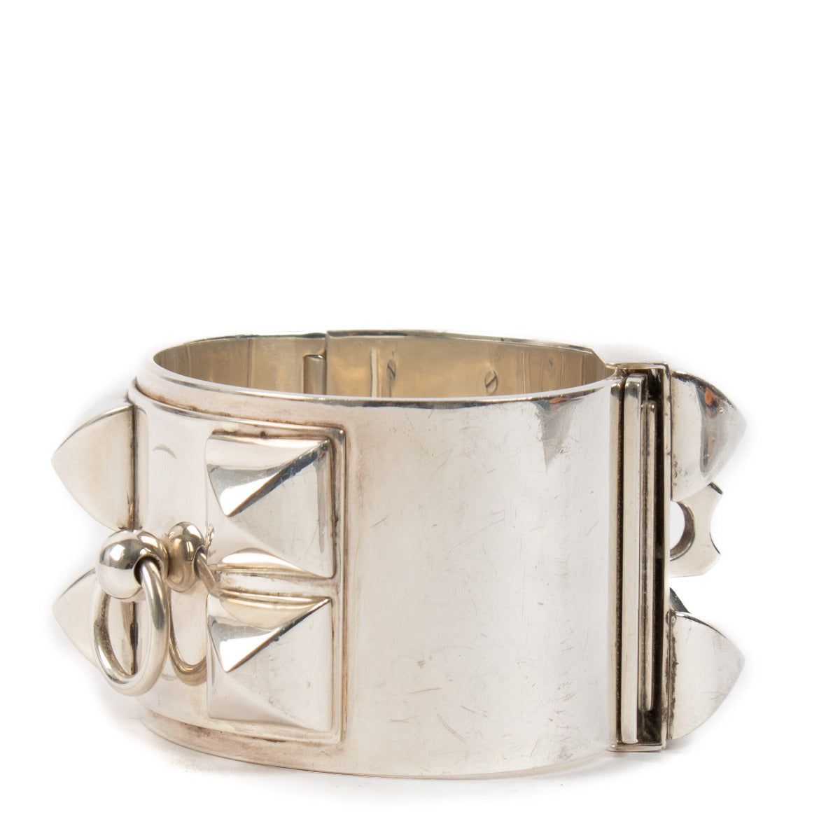 Hermès Sterling Silver Collier de Chien Bracelet