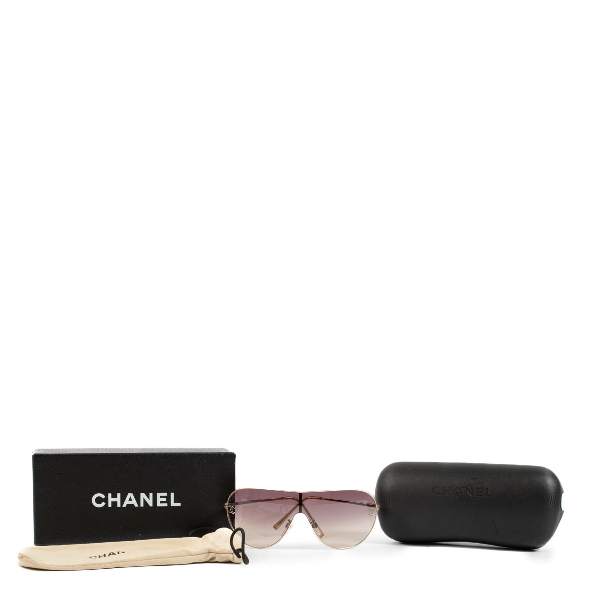 shop 100% authentic second hand Chanel Brown Aviator Sunglasses on Labellov.com