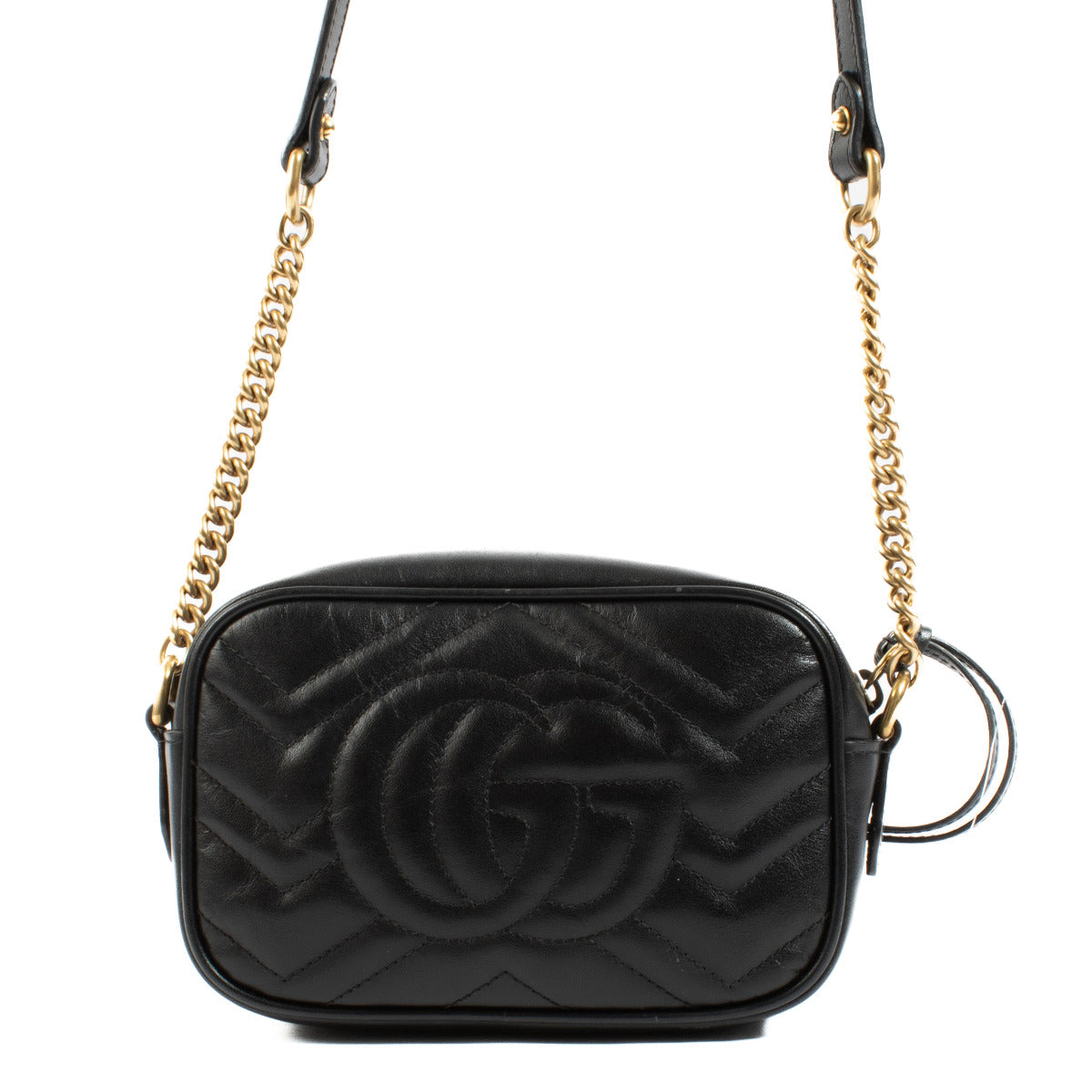 Sac bandoulière Gucci GG Marmont en cuir noir