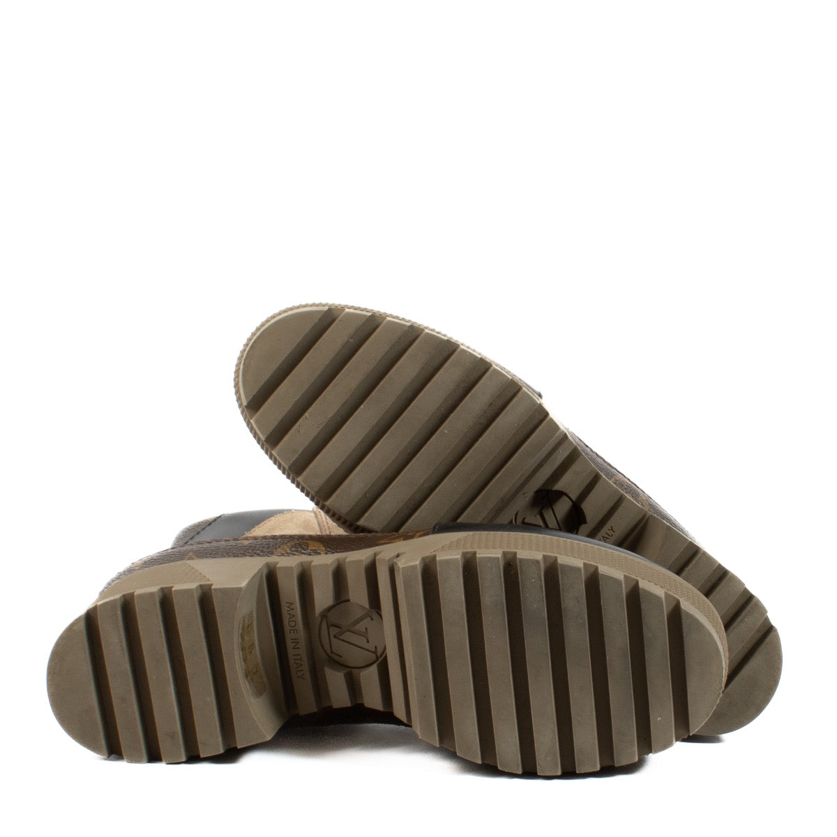 shop 100% authentic second hand Louis Vuitton Brown Laureate Desert Boots - Size 35 on Labellov.com