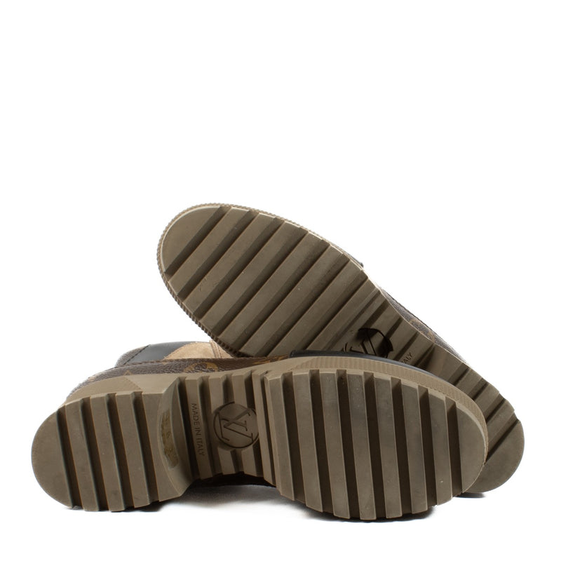shop 100% authentic second hand Louis Vuitton Brown Laureate Desert Boots - Size 35 on Labellov.com