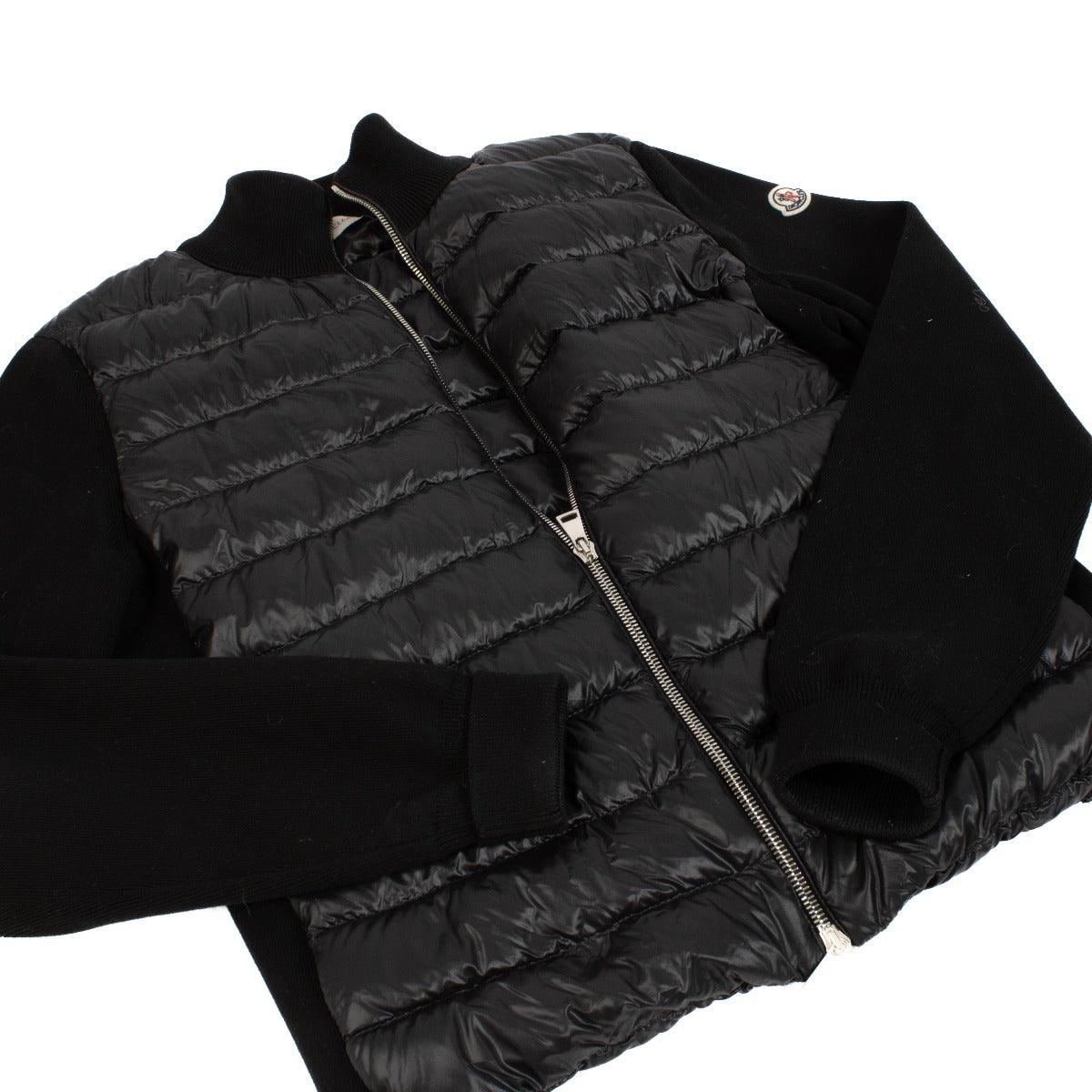 Moncler Black Padded Tricot Cardigan - Size M