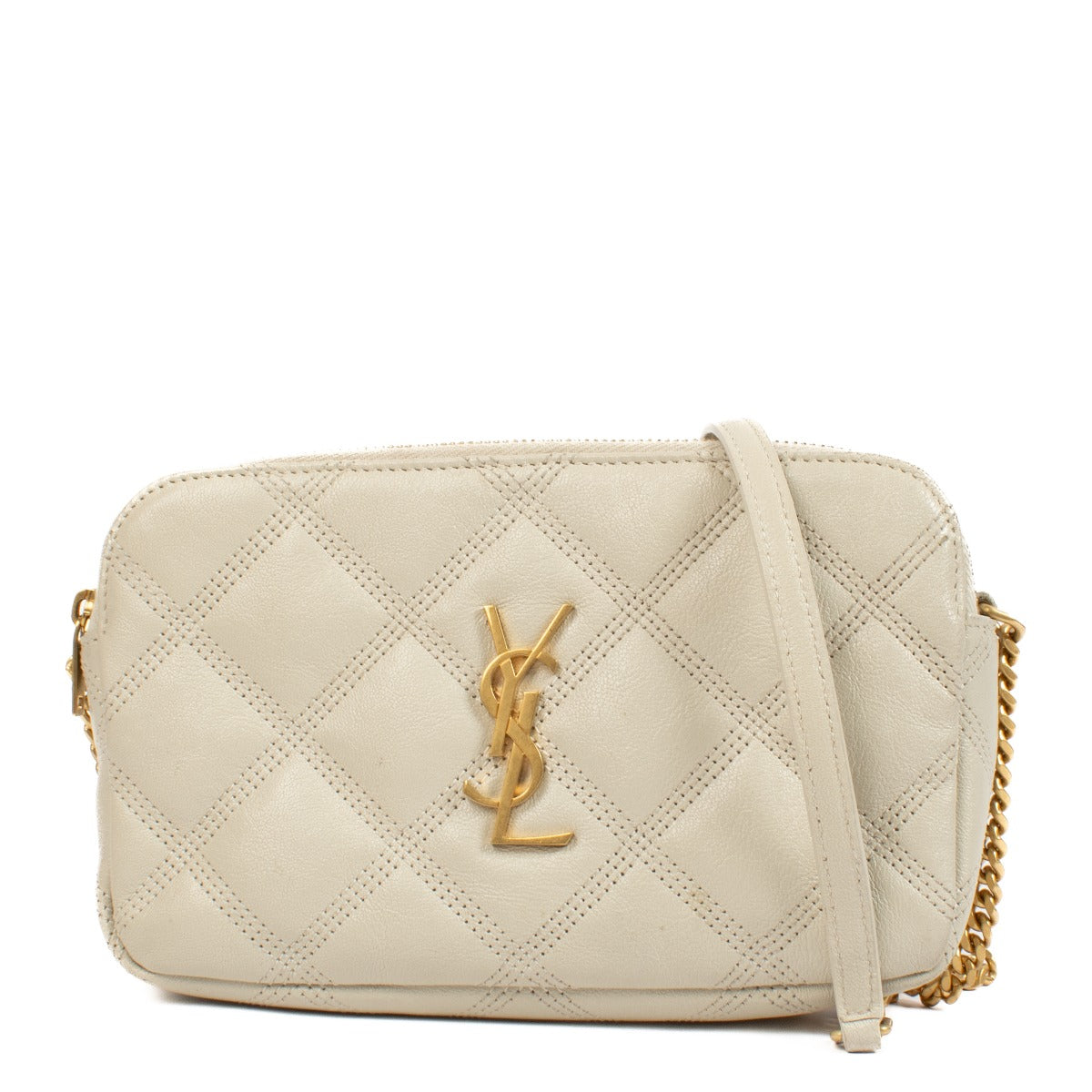 authentic pre loved Saint Laurent White Becky Crossbody Bag on Labellov.com