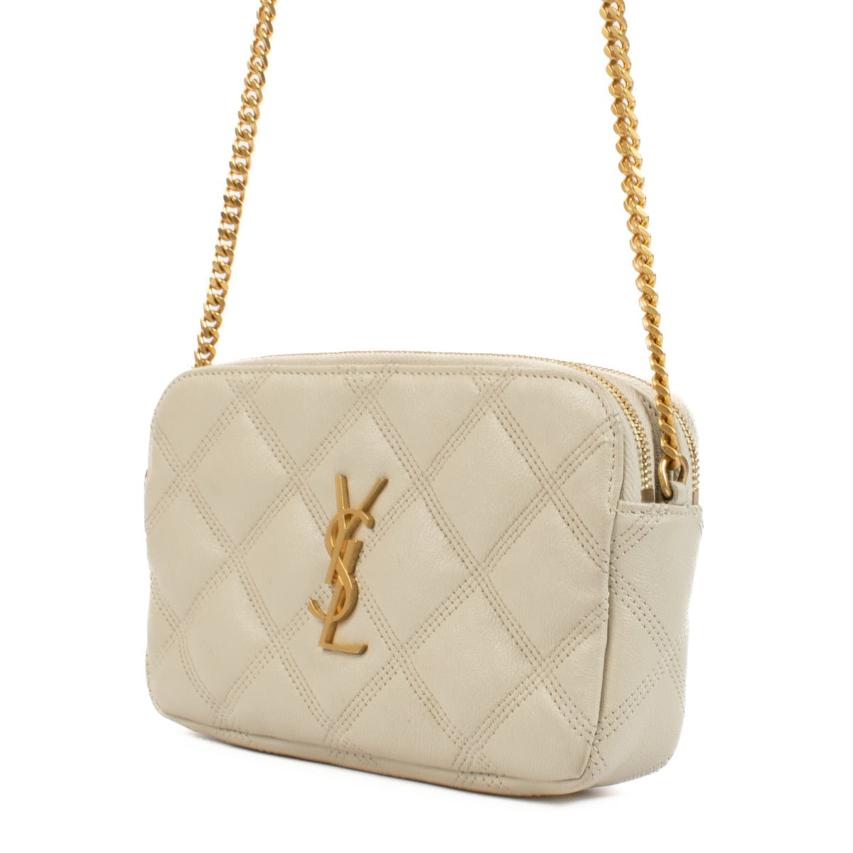 authentic pre loved Saint Laurent White Becky Crossbody Bag on Labellov.com