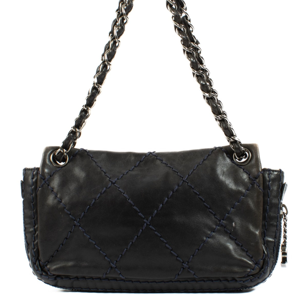Shop 100% authentic secondhand Chanel Black Striped Seam Flap Bag on Labellov.com