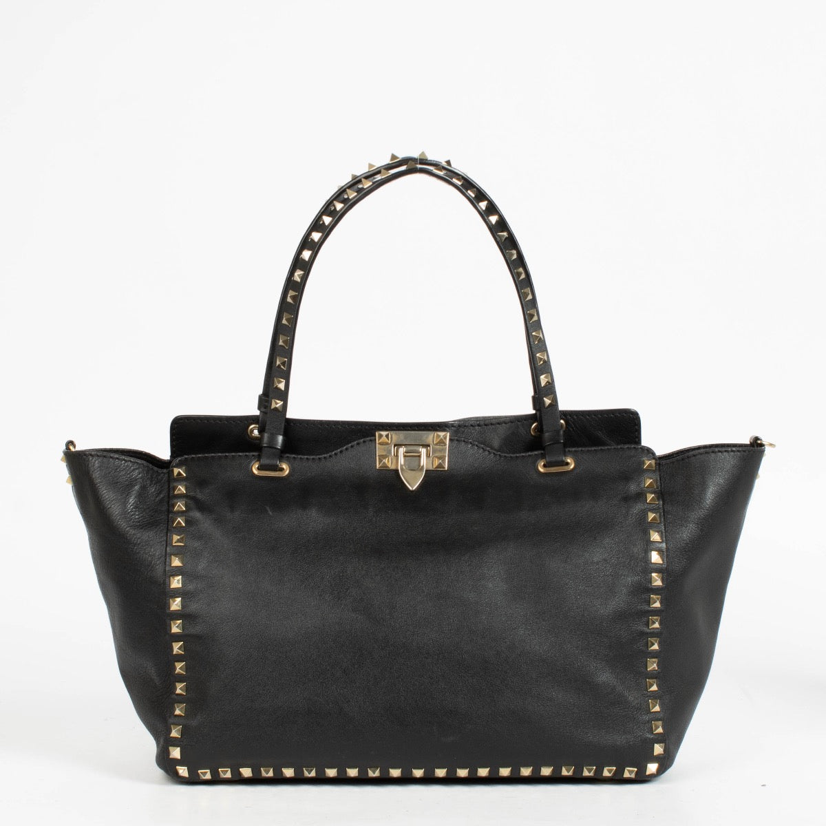 Authentic pre-loved Valentino Garavani Black Rockstud Shoulder Bag on Labellov.com