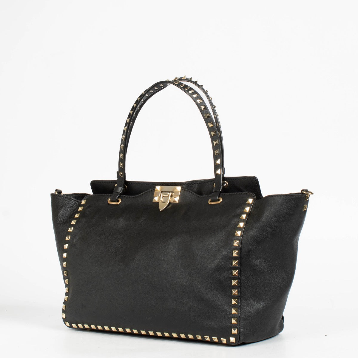 Authentic pre-loved Valentino Garavani Black Rockstud Shoulder Bag on Labellov.com