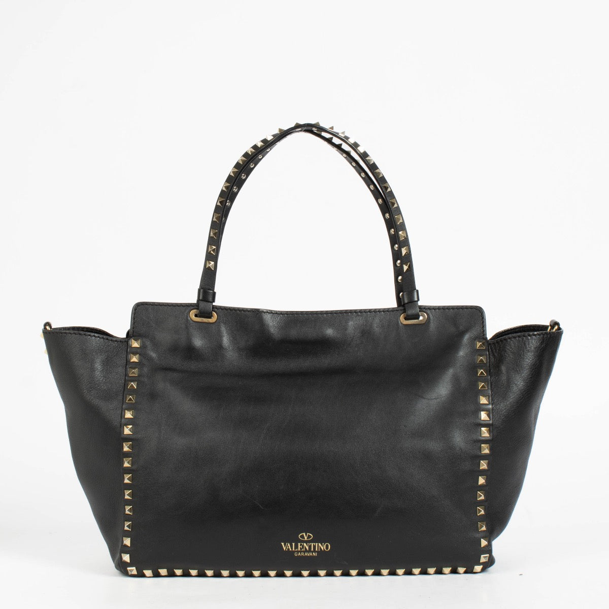 Authentic pre-loved Valentino Garavani Black Rockstud Shoulder Bag on Labellov.com