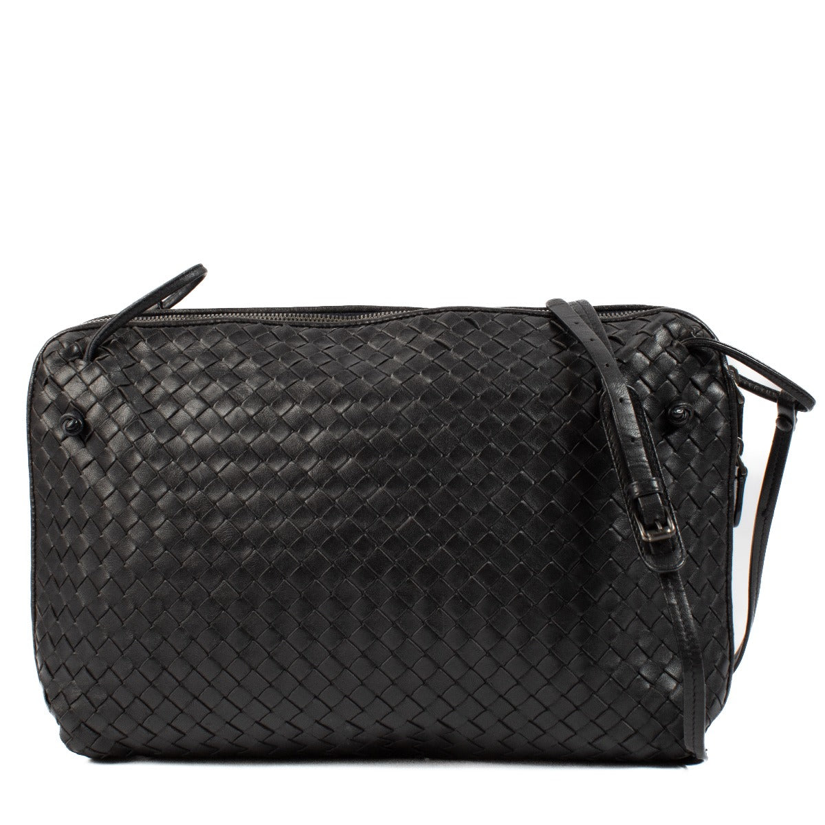 Bottega Veneta Black Intrecciato Large Nodini Bag