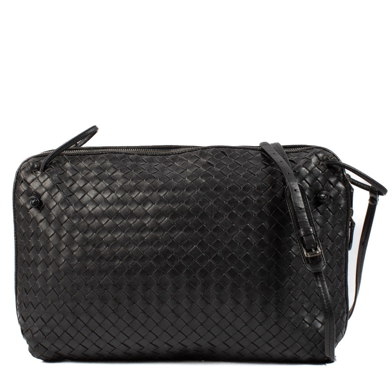 Bottega Veneta Black Intrecciato Large Nodini Bag