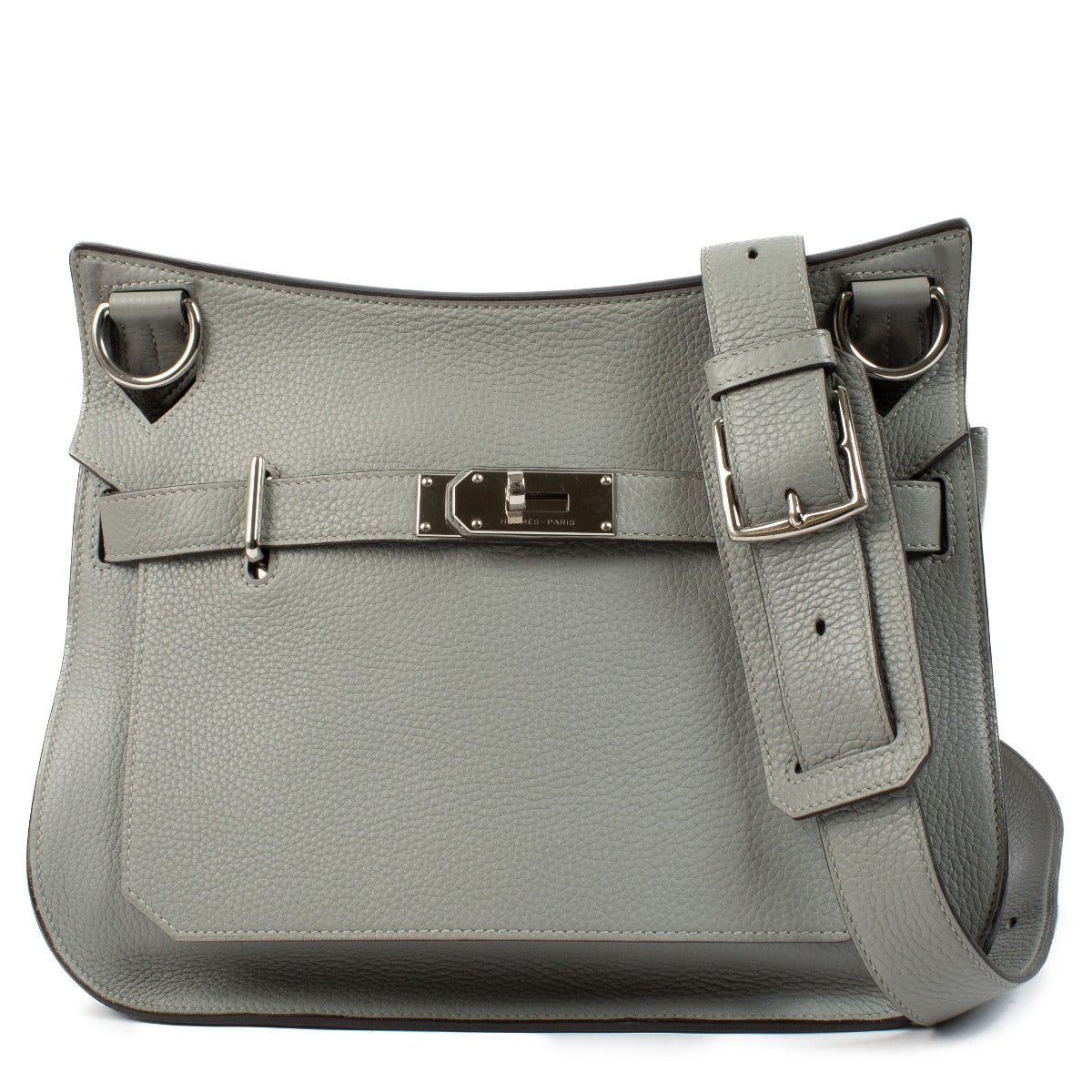 Hermès Jypsière 31 Gris Mouette Taurillon Clemence PHW