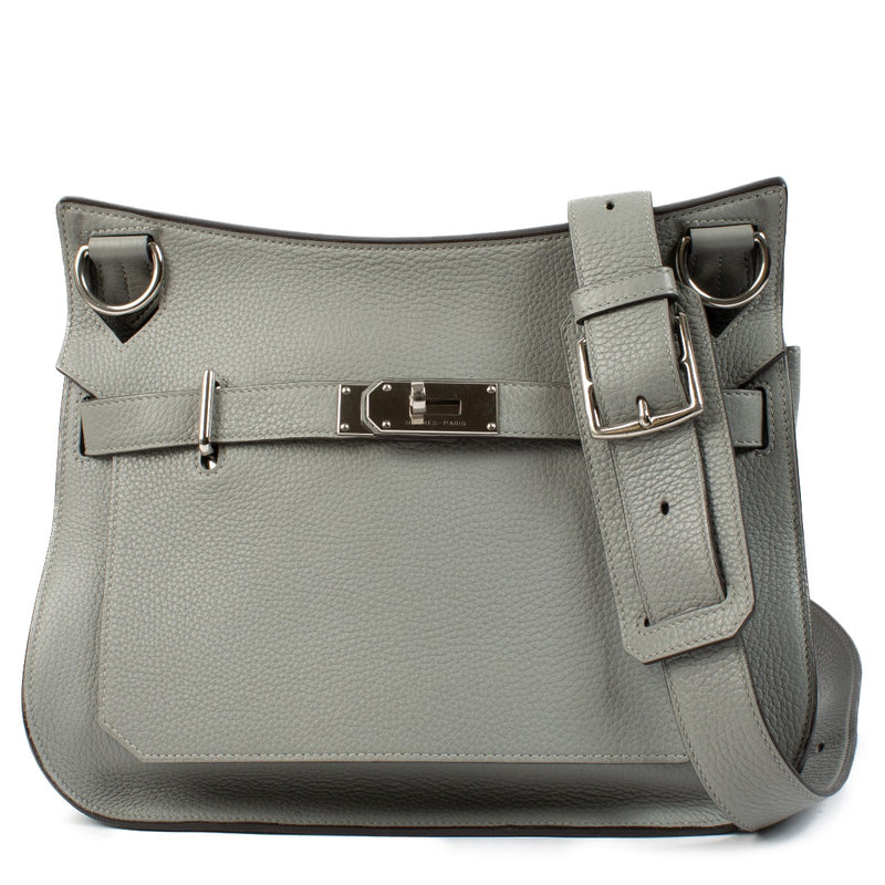 Hermès Jypsière 31 Gris Mouette Taurillon Clemence PHW