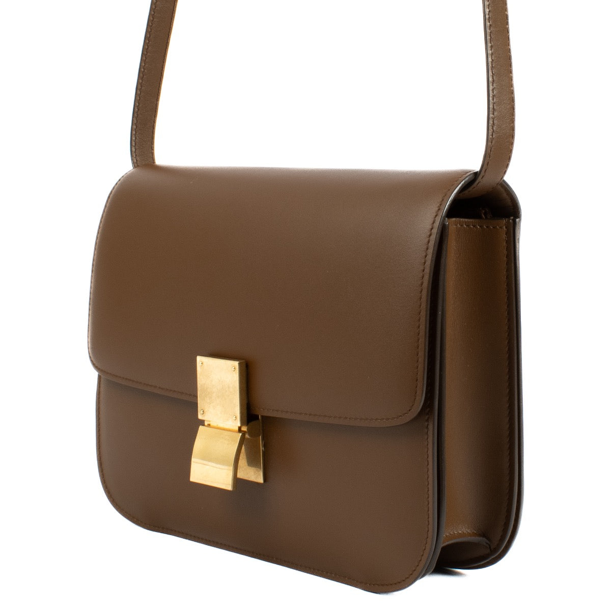 Celine Camel Box Calfskin Medium Classic Box Tas
