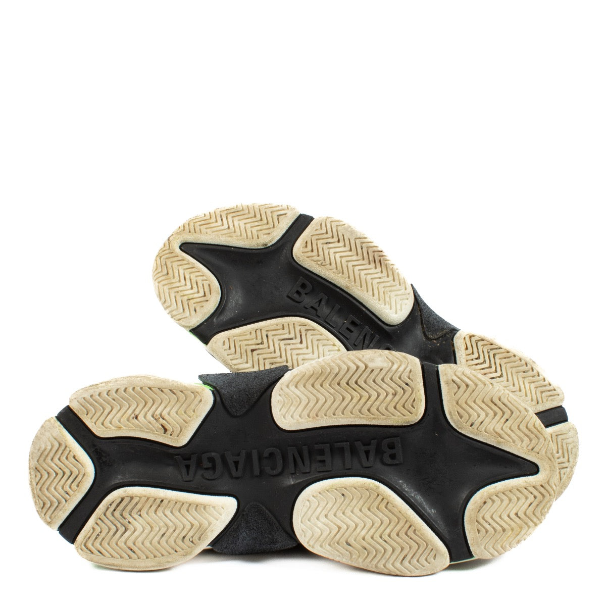 Buy authentic second hand Balenciaga Lime Black Triple S Sneakers - Size 37 at Labellov.com