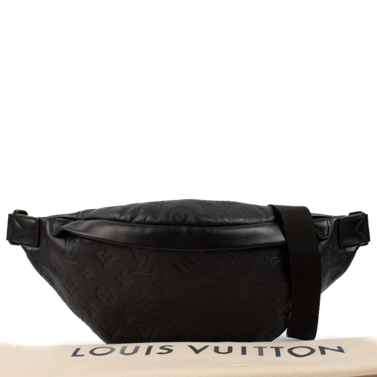 Louis Vuitton Black Monogram Shadow Discovery PM Bum Bag aan de beste prijs bij Labellov tweedehands luxe.