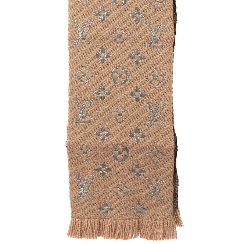 Louis Vuitton Beige Logomania Shine Scarf