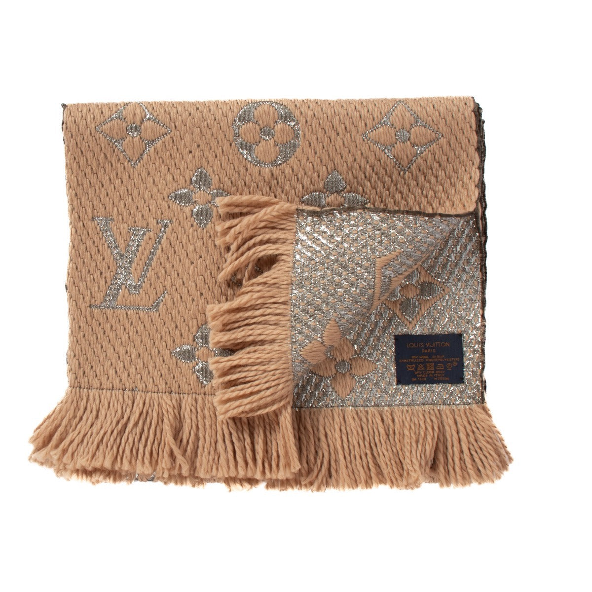 Louis Vuitton Beige Logomania Shine Sjaal
