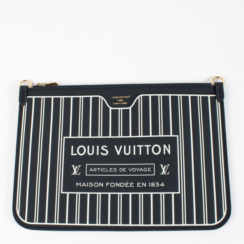 Louis Vuitton Black Neverfull Inside Out Clutch