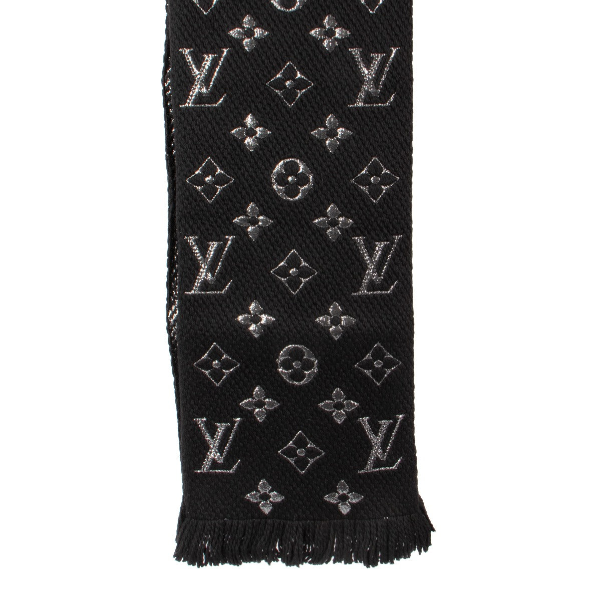 Louis Vuitton Black Logomania Shine Scarf