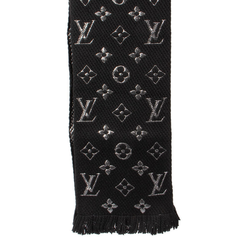 Louis Vuitton Black Logomania Shine Scarf
