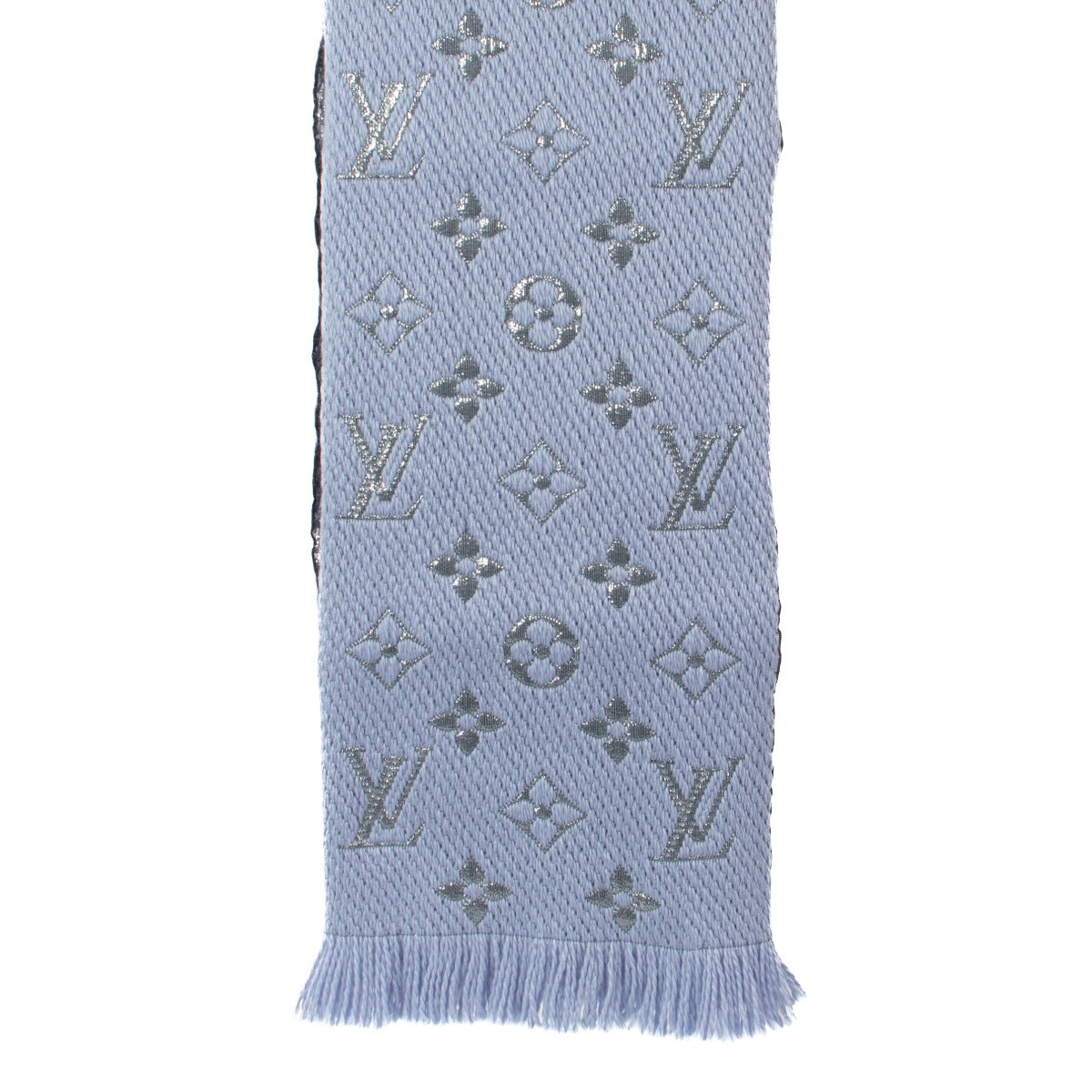 Louis Vuitton Light Blue Logomania Shine Scarf
