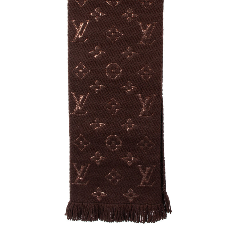 Louis Vuitton Brown Logomania Shine Scarf