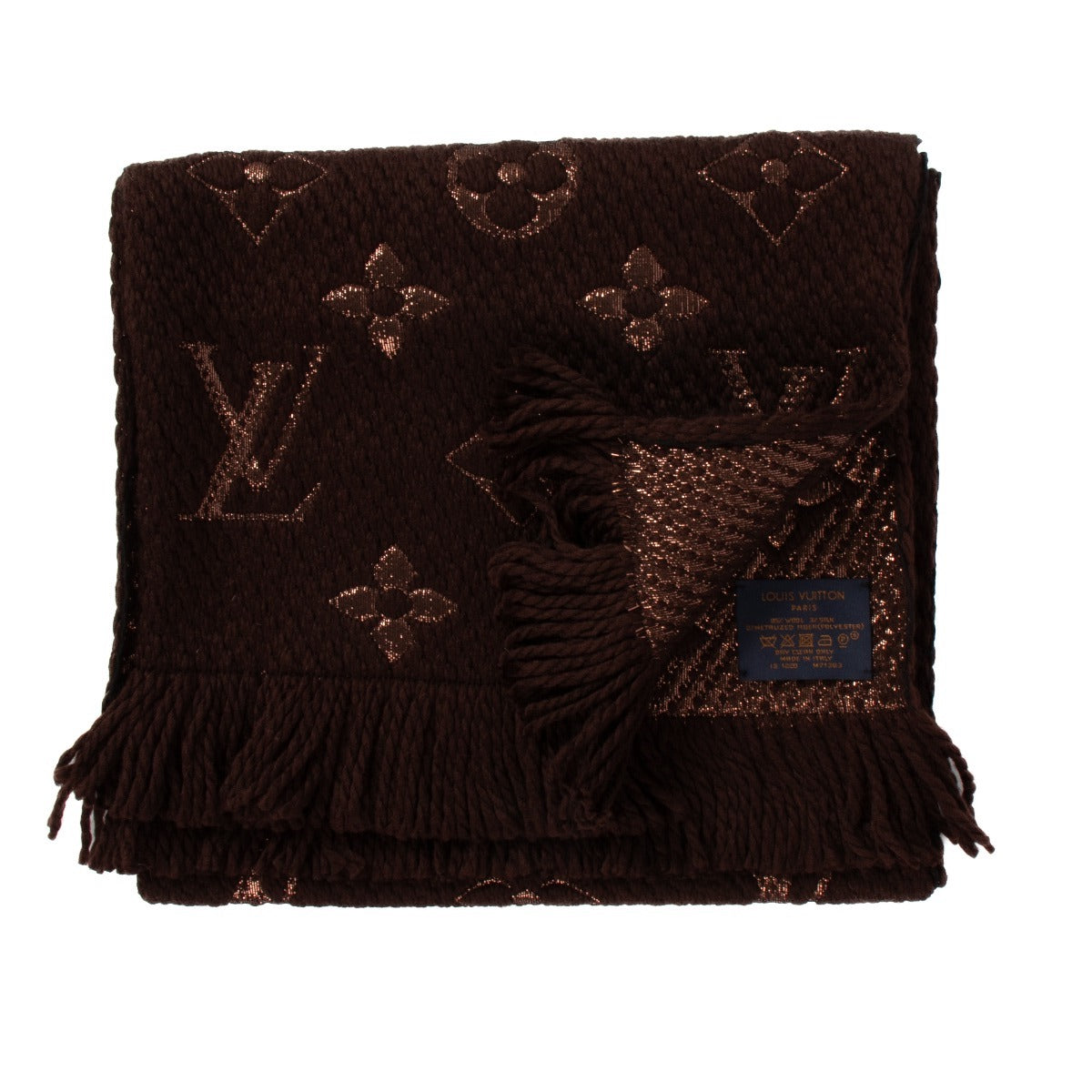 Louis Vuitton Brown Logomania Shine Scarf