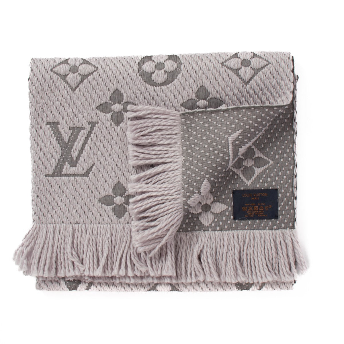 Louis Vuitton Grey Logomania Scarf