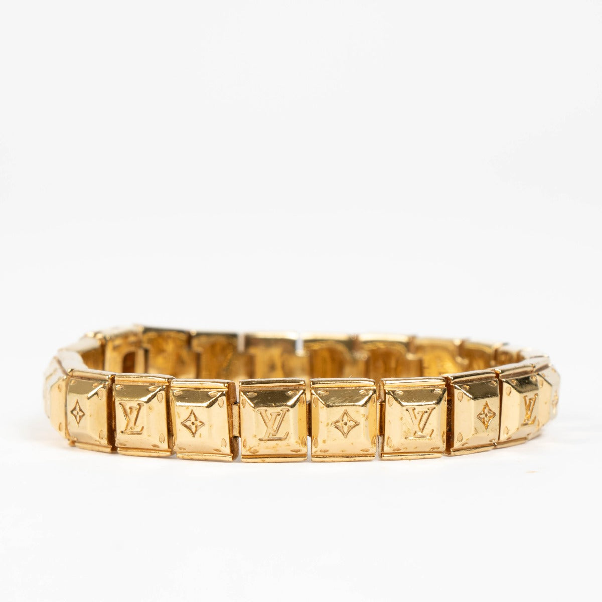 Shop this authentic Louis Vuitton Nanogram Gold Bracelet Size Small pre-loved on Labellov.com