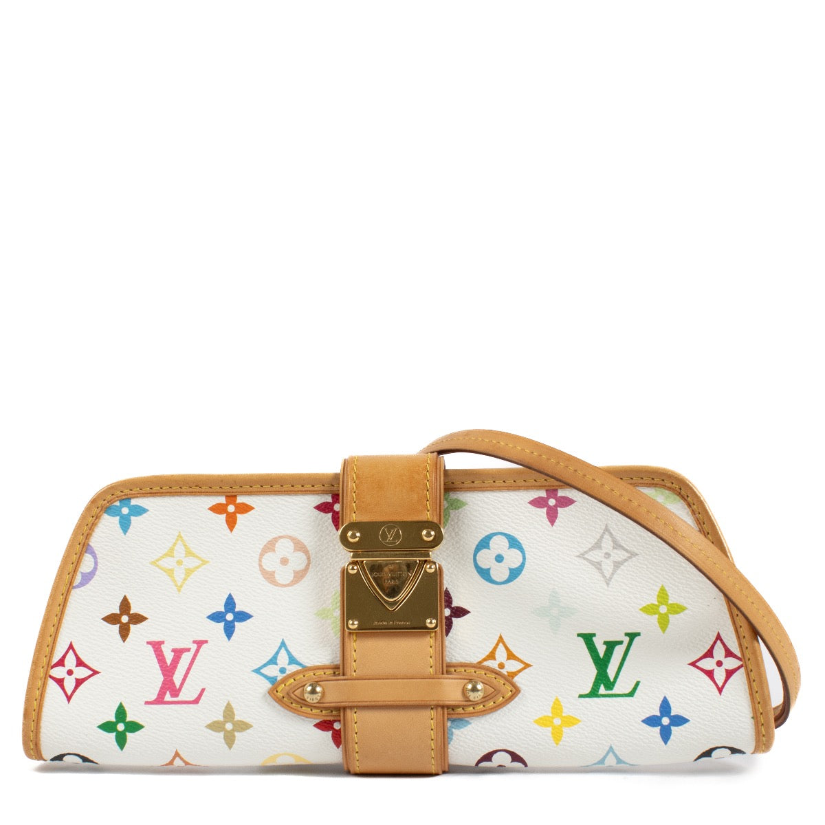 Authentic second hand Louis Vuitton White Monogram Multicolore Shirley Bag on Labellov.com