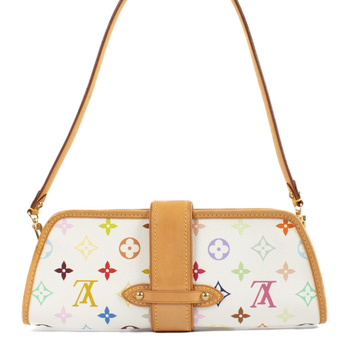 Authentic second hand Louis Vuitton White Monogram Multicolore Shirley Bag on Labellov.com