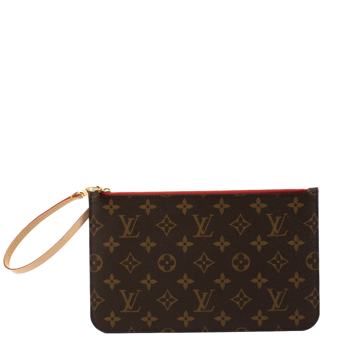 Louis Vuitton Monogram Neverfull Clutch bij Labellov tweedehands luxe in Antwerpen en Knokke.