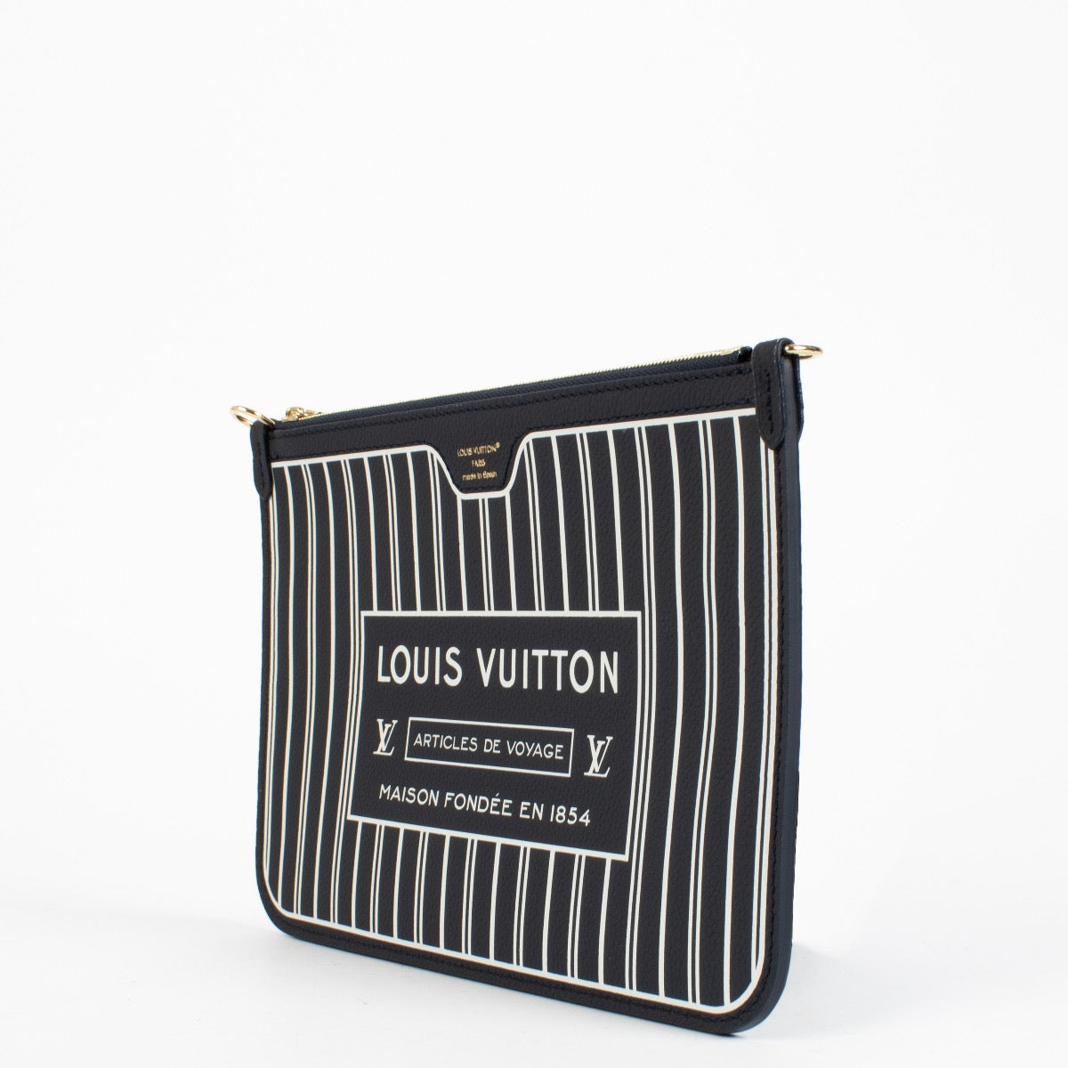 Authentic second-hand Louis Vuitton Navy Neverfull Inside Out Clutch on labellov.com